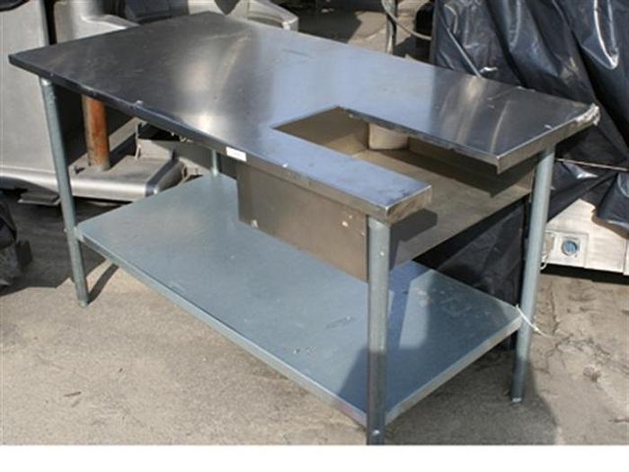Used Table, stainless steel, 60" x 30"