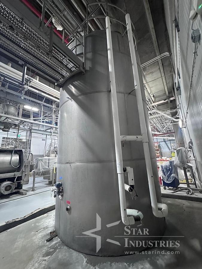Used INOX-TECH Tank 6,000 Gallon,Vertical Jacketed, Agitated Storage Tank