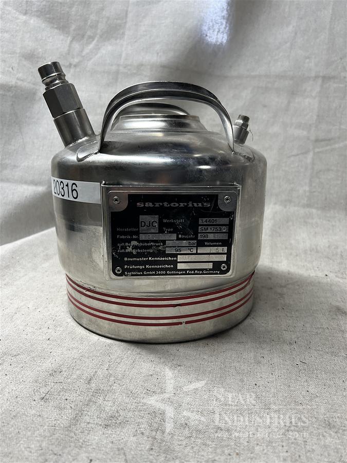 Used Sartorius Pressure Vessel