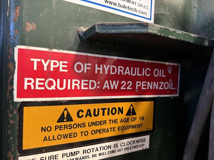 Used Baletech Cardboard Baler