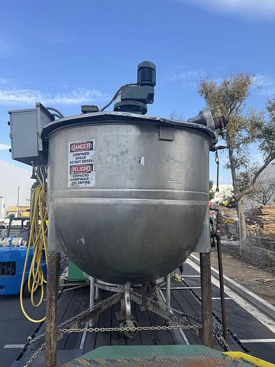 Used Kettle, 500-Gallon, Stainless Steel, Double Motion, Agitated, Lee