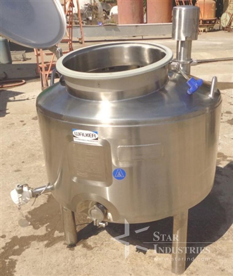 Used Walker 75 Gallon Stainless Steel Jacketed Tank