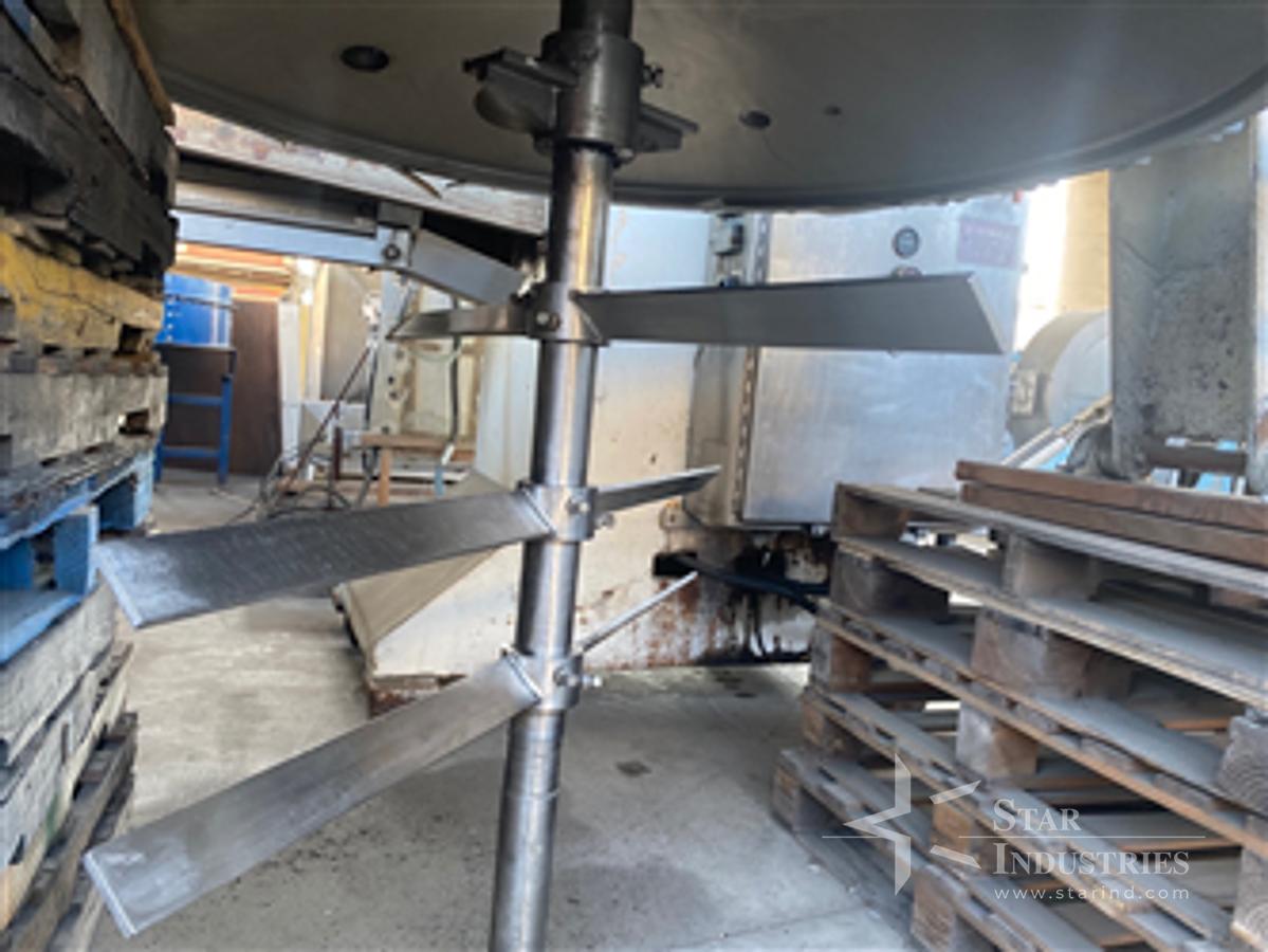 Used Pardo & Sons 500 Gal Agi Jacketed Vacuum Tank