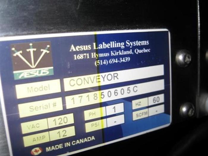 Used 4.5" x 12', 180 Degree Aesus Slat Conveyor
