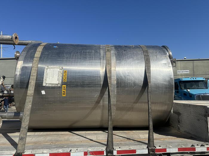Used Stainless Steel Dish Bottom Tank, Approx. 2,000 Gallon Capacity