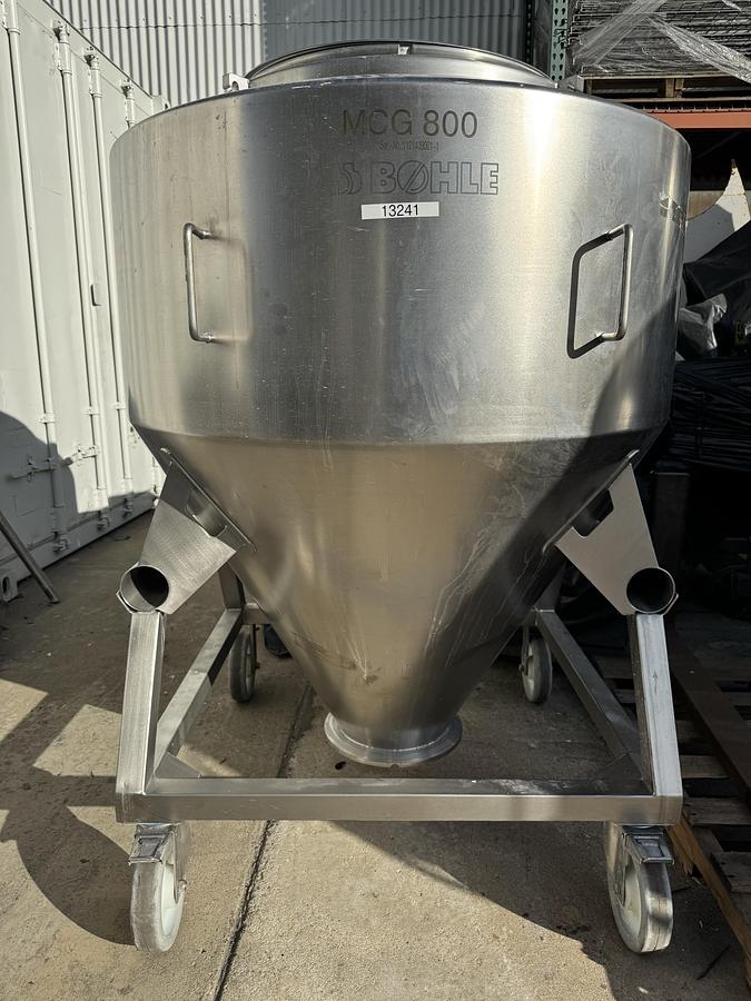 Used Bohle Bin, Stainless Steel