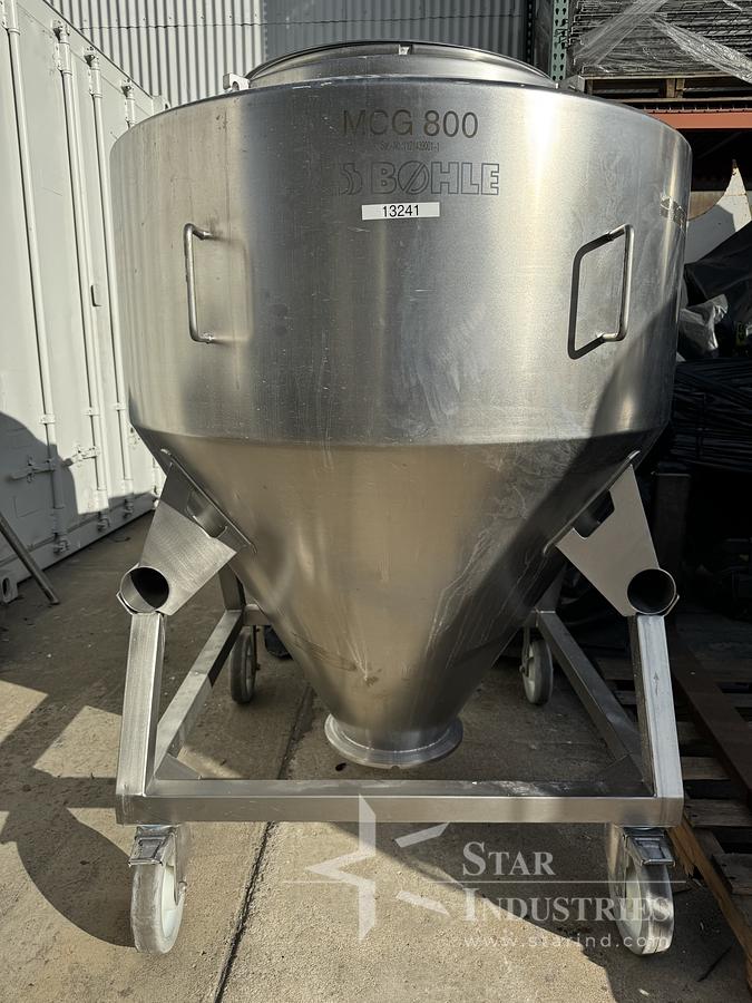 Used Bohle Bin, Stainless Steel