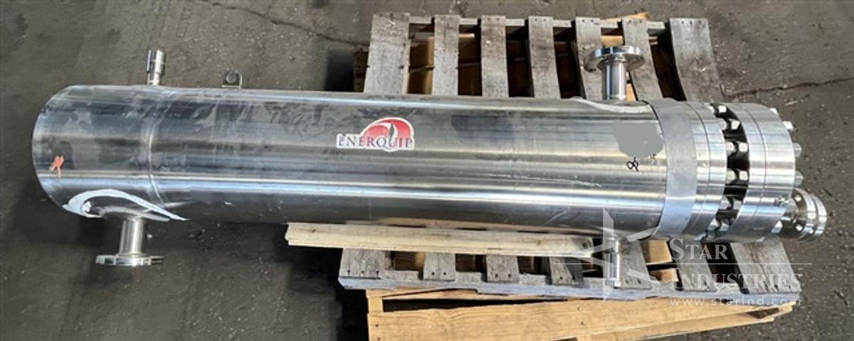Used 103 sq ft Enerquip shell and tube heat exchanger, U tube