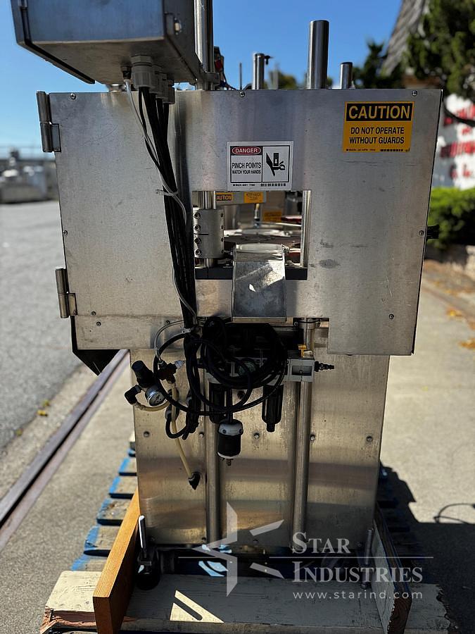 Used Filler, Cup, Rotary, Single Lane, T.D. Sawvel, Model O111R-PF, Stainless Steel