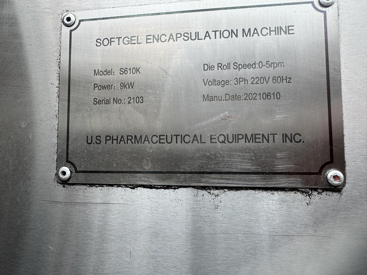Used US Pharma Equipment Co. Soft-gel Machine Model S610K