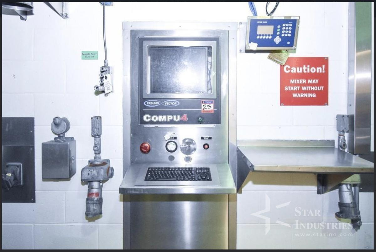 Used Vector Freund Flo Coater System FL-3N-120 Fluid Bed Dryer