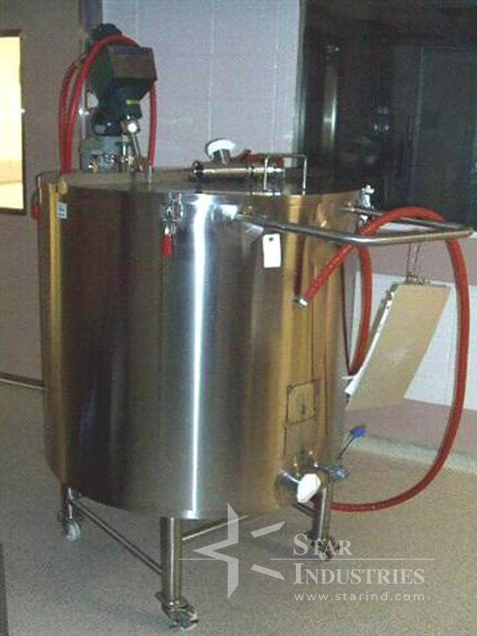 Used 175 gallon Apache Jacketed Tank w/ Lightnin Mixer