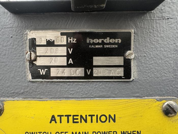 Used Norden Model 700 Tube Filler, 208/60/3