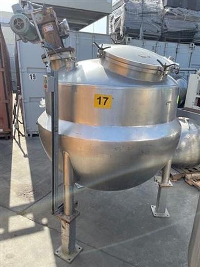 Used Lee 300 gallon tank w/ 1.5 h.p. Lightnin Mixer, with jacket