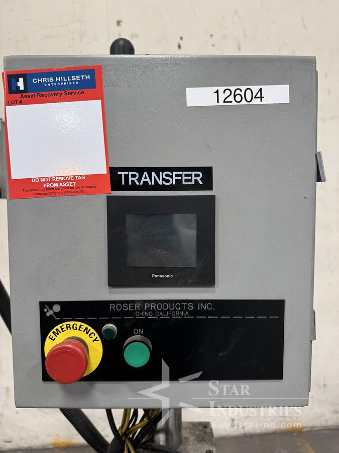 Used Roser double bottom fed labeler