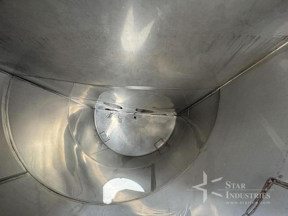 Used Tank, 6,000 Gallon, 316 Stainless Steel, Dish Bottom, Legs, Dual