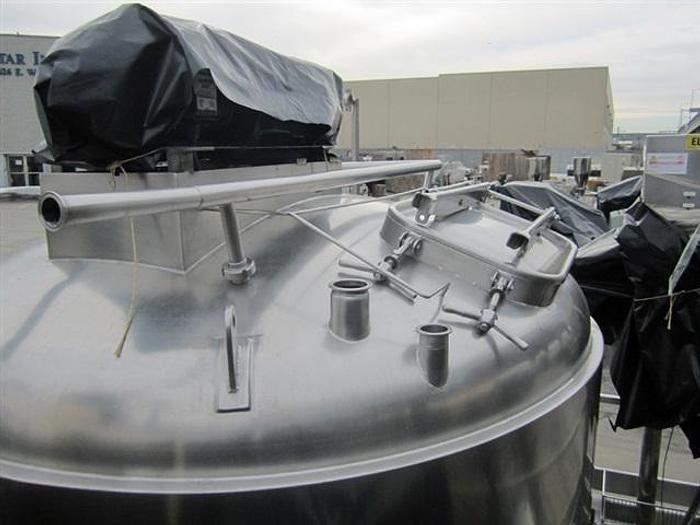 Used Twin 750 gallon jacketed Tanks on Mezzanine
