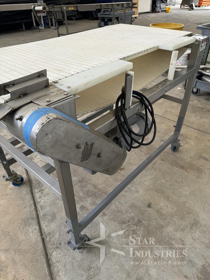 Used Safeline conveyor, s.s. frame, 24" x 48" long