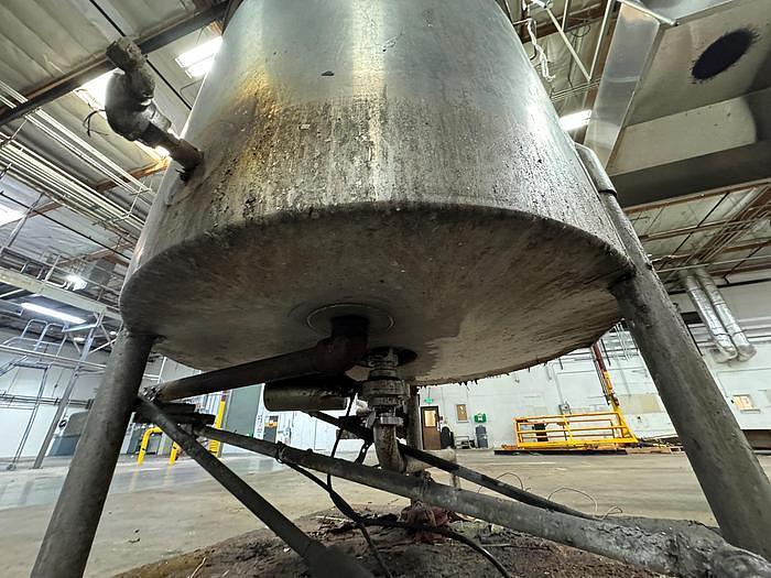 Used Tank, 170 Gallon, 316 Stainless Steel, Jacketed, Agitated