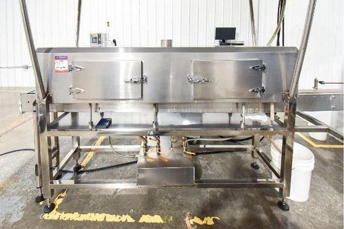 Used SS Steam Tunnel with 12.5 Foot Long Conveyor with Fume Hood