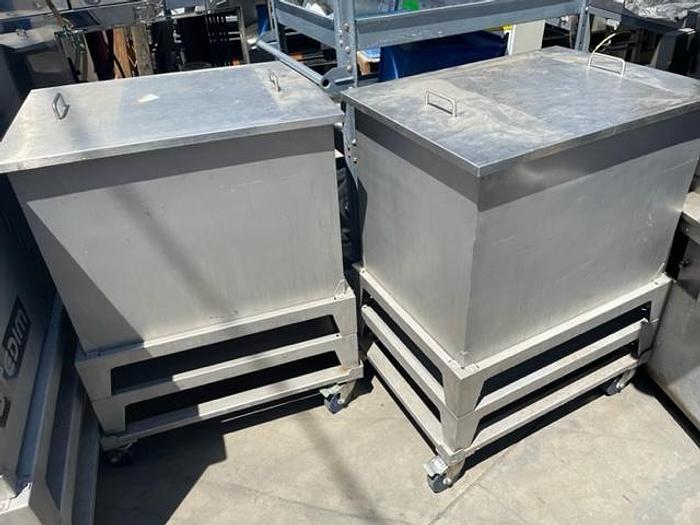 Used Stainless Steel Carts w/ Lids (3 available)