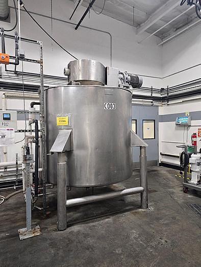 Used Kettle, 1,000 Gallon, Lee, Double Motion Agitation, Jacketed