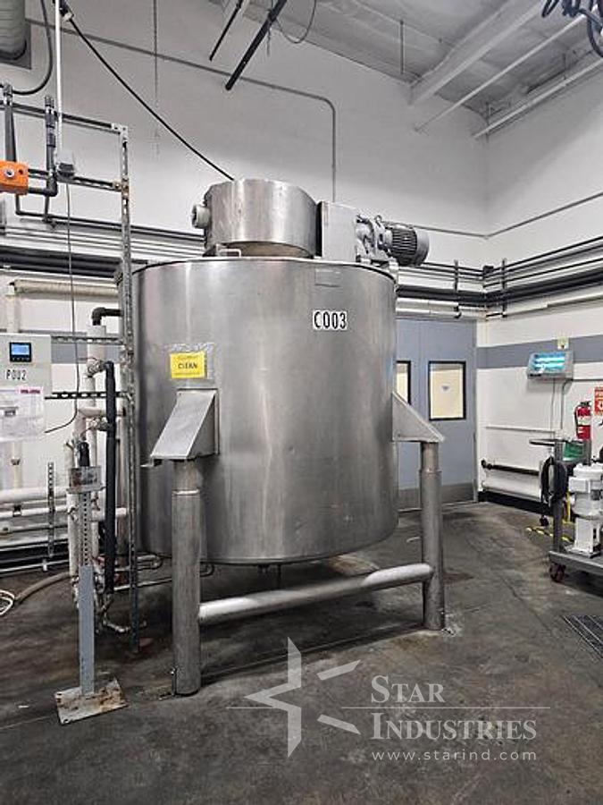 Used Kettle, 1,000 Gallon, Lee, Double Motion Agitation, Jacketed