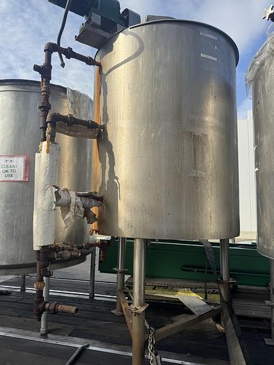 Used Tank, 500-Gallon, Stainless Steel, Dbl Motion Agitated, Jacketed, Lee,