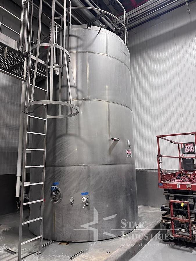 Used INOX-TECH Tank 6,000 Gallon,Vertical Jacketed, Agitated Storage Tank