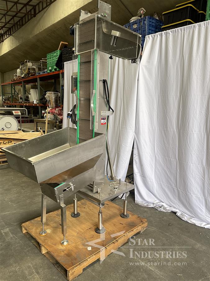 Used Cap Elevator with Stainless Steel Hopper