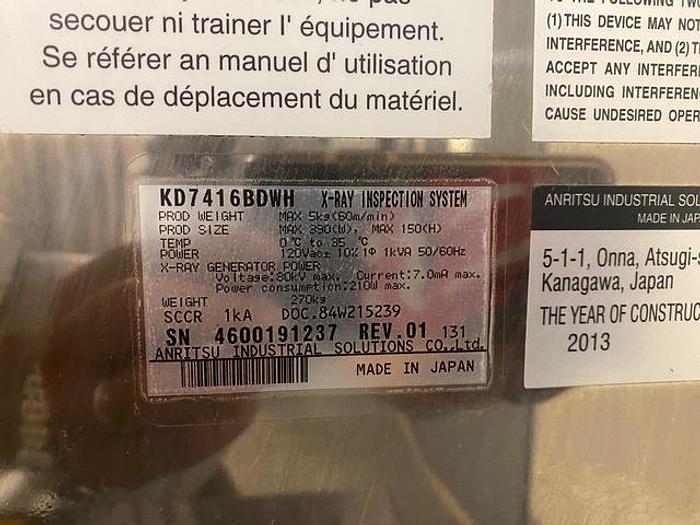 Used Anritsu X-ray Inspection Machine #4600 w/ Ejection Station