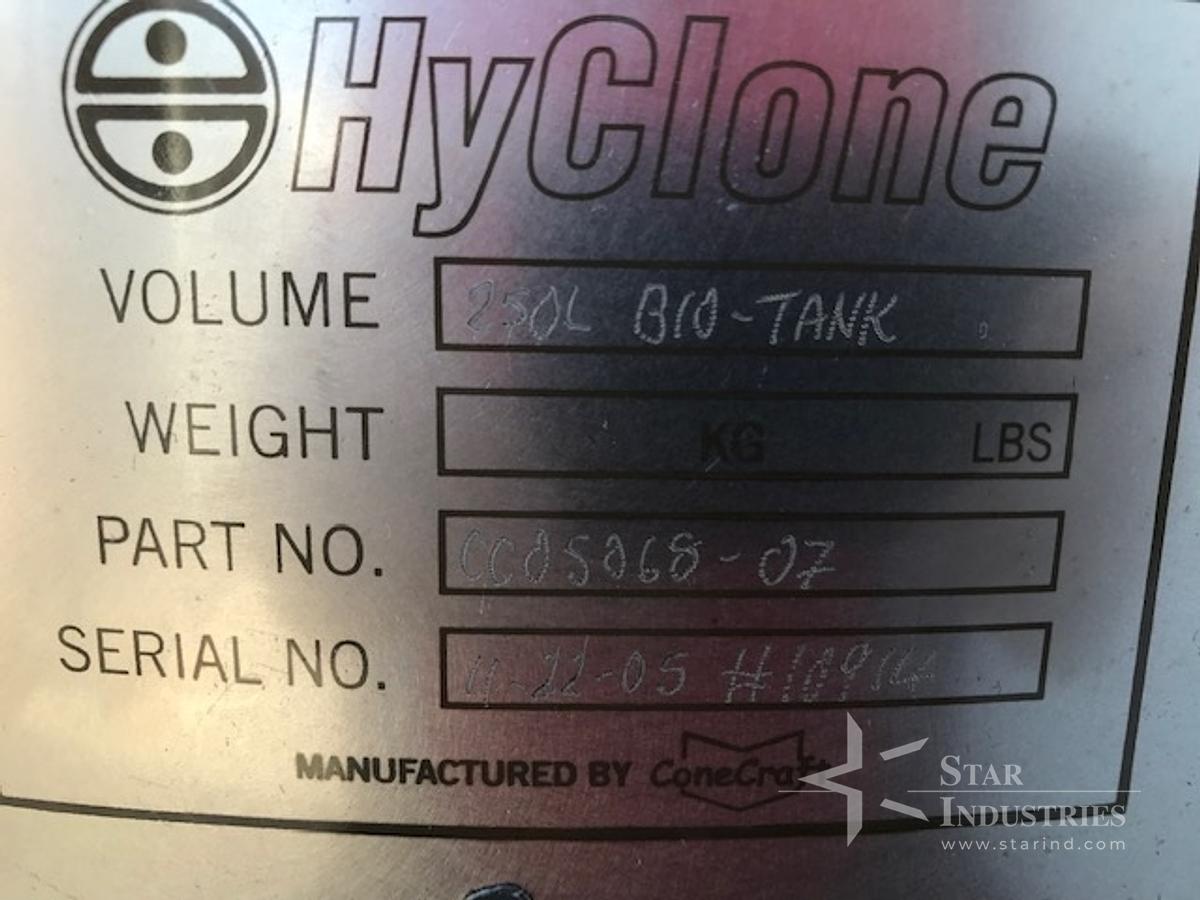 Used 250 liter Hyclone Single use BioReactor