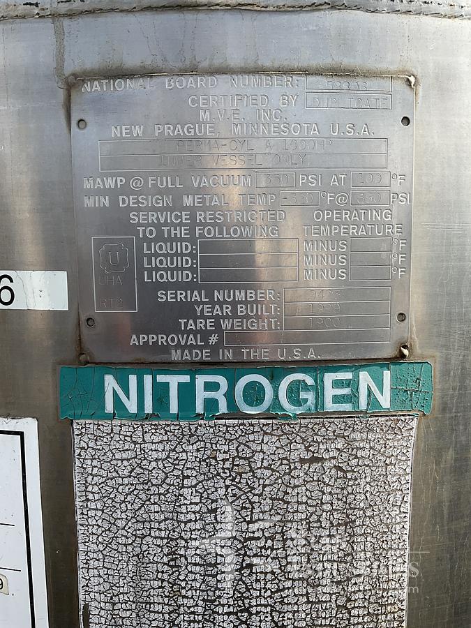 Used Approx. 350 gallon S.S. Nitrogen Reactor