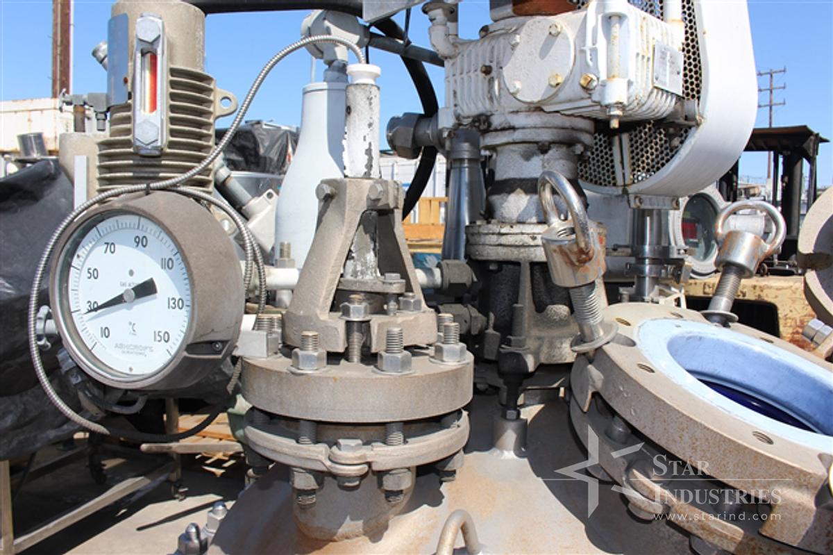 Used 200 liter Pfaudler Glass-lined Reactor w/ agitator