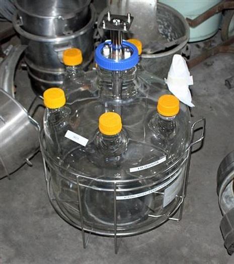 Used 36 liter Bellco Glass Reactor w/ Mixer