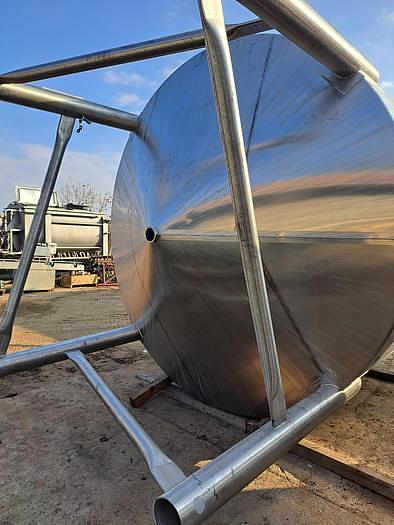 Used Tank, 4,500-Gallon, 316 Stainless Steel, JV Northwest, Cone Bottom