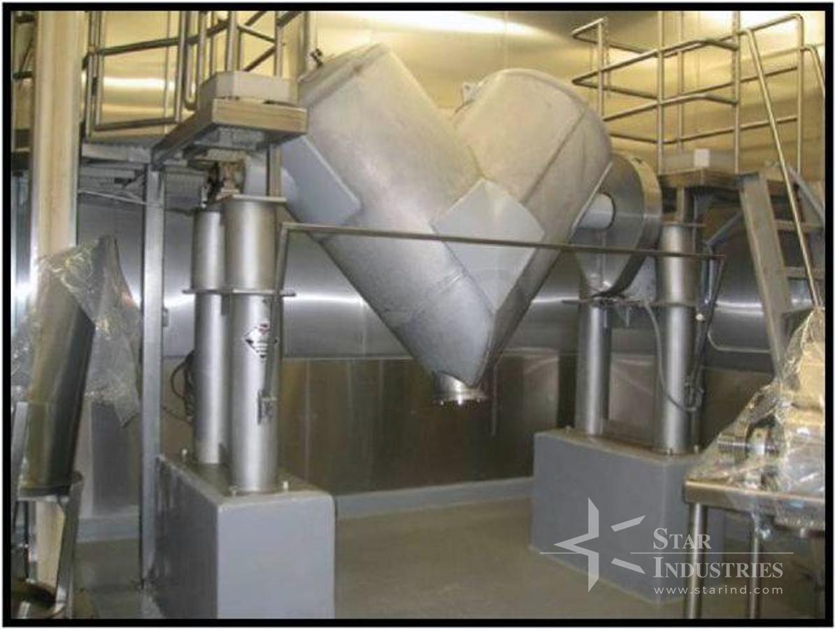 Used Patterson-Kelley 30 c.f. stainless steel V-blender