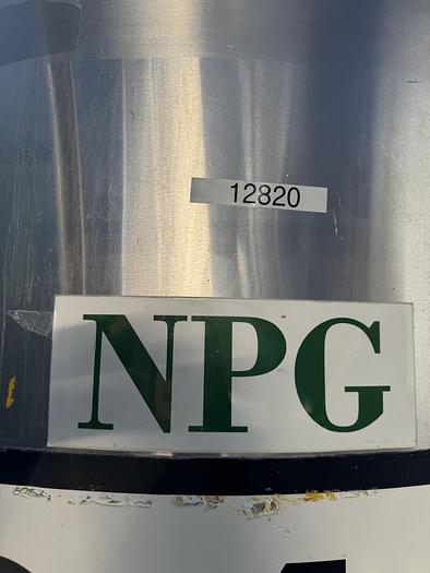 Used Tank, 550 Gallon, 316 Stainless Steel, Dome Top, Cone Bottom, Portable