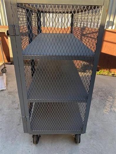 Used Enclosed Locking Cart Shelf