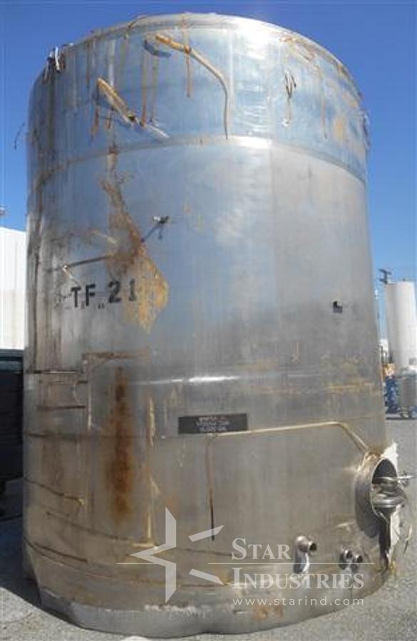 Used 10,000 gallon 316l S.S. DCI Tank