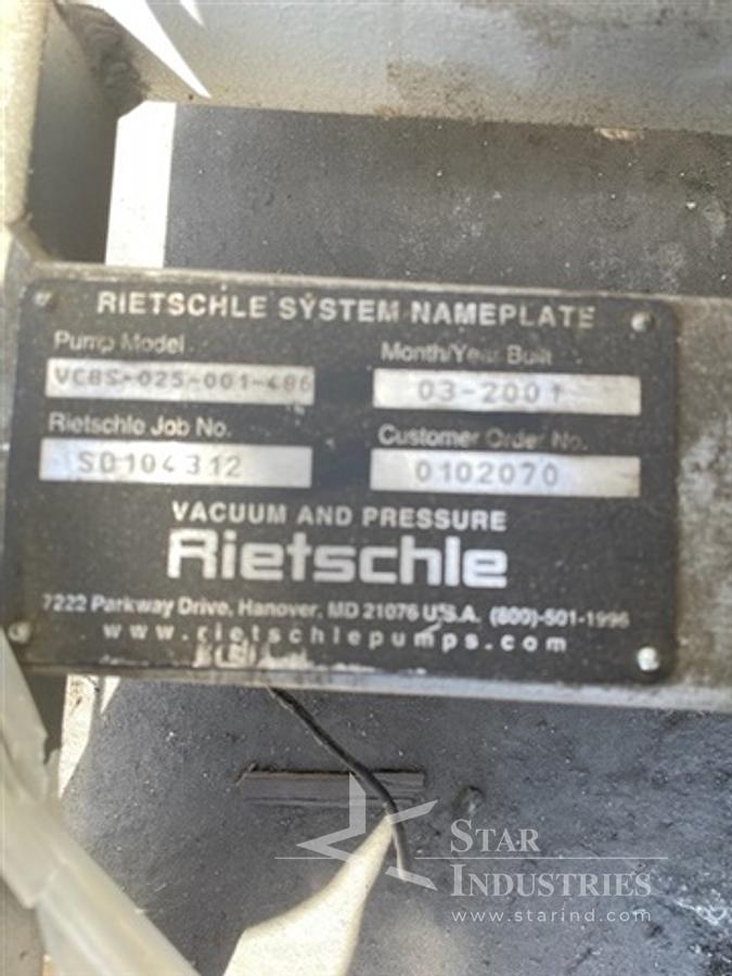 Used Rietschle 1.5 h.p. Pump