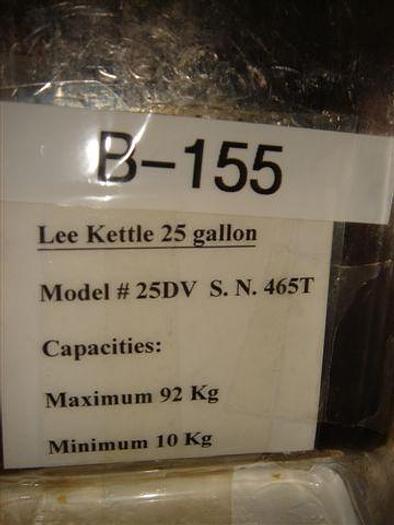 Used 25 gallon Lee Jacketed Tank