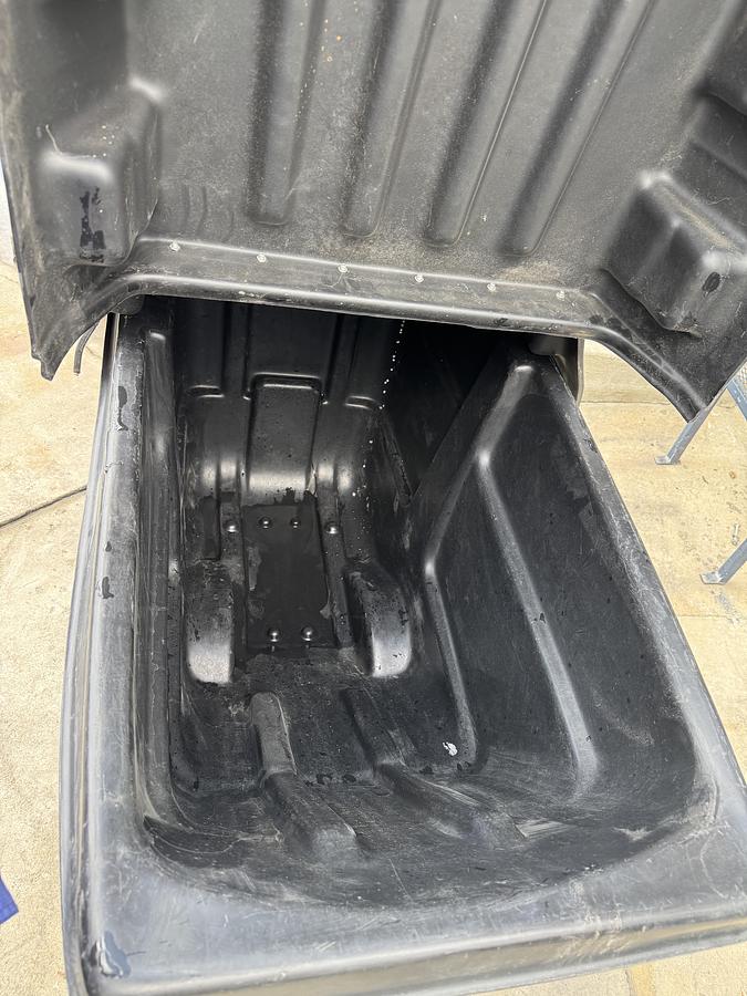 Used RubberMaid Black Plastic Garbage Disposal Bin