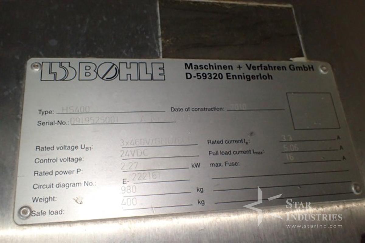 Used LB Bohle HS400 Drum Lift, 400 kg