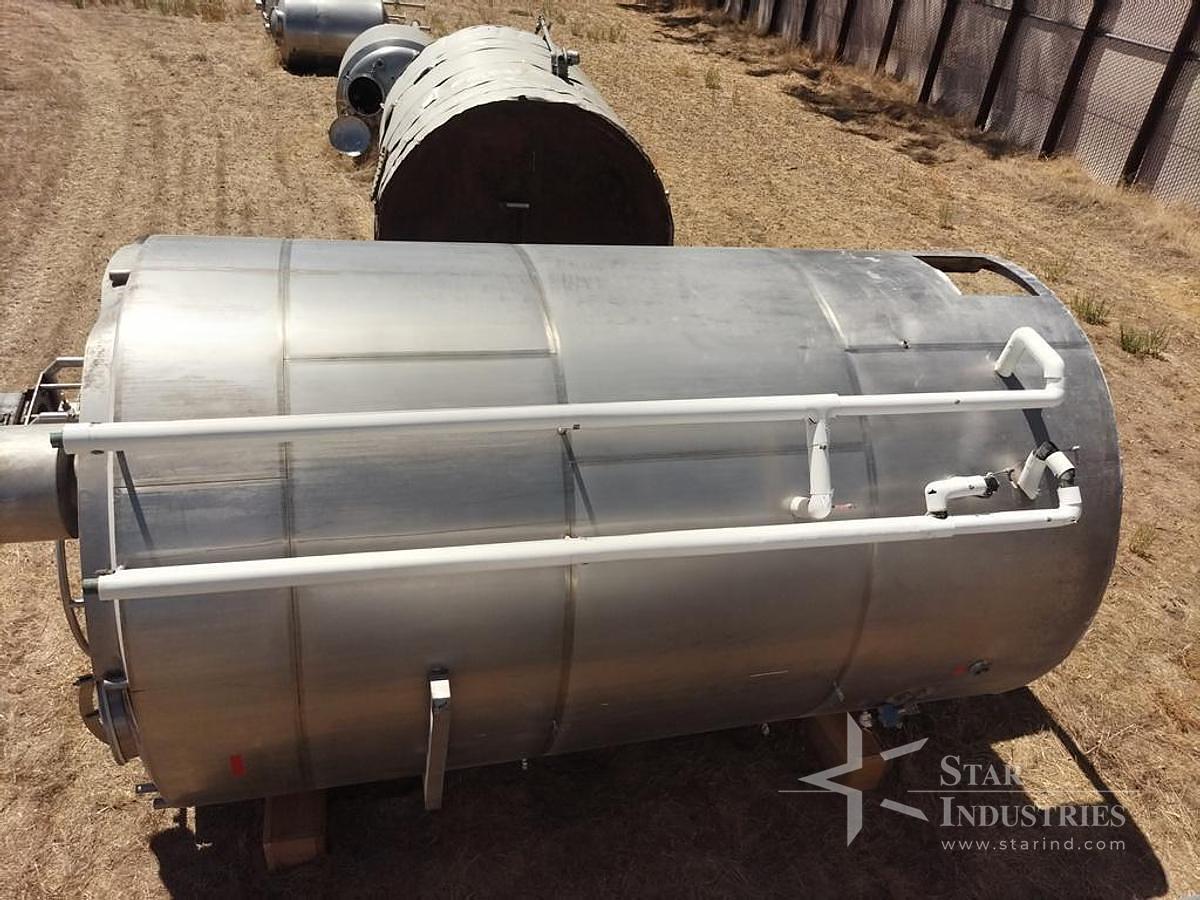 Used INOX-TECH Canada, Tank 6,000 Gallon, Stainless Steel, Vertical Jacketed, Agitated Storage Tank