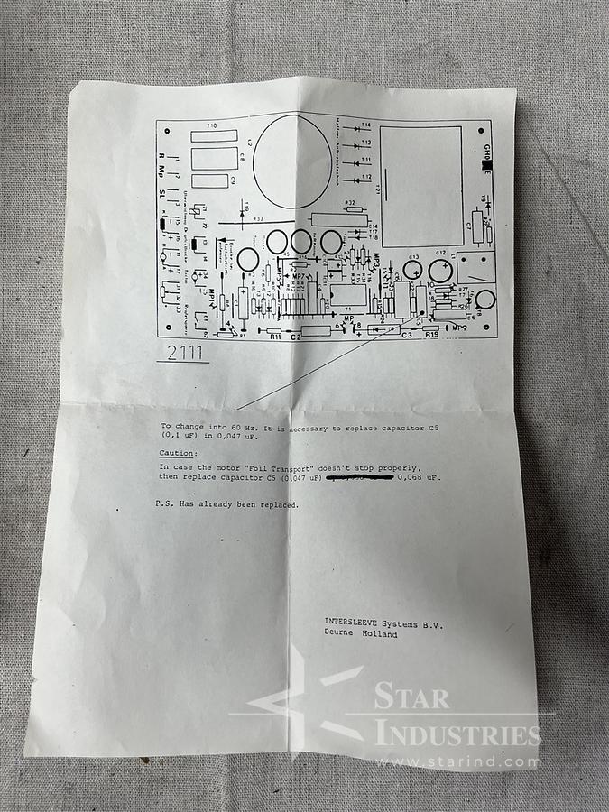 Used Intersleeve Systems Circuit Board