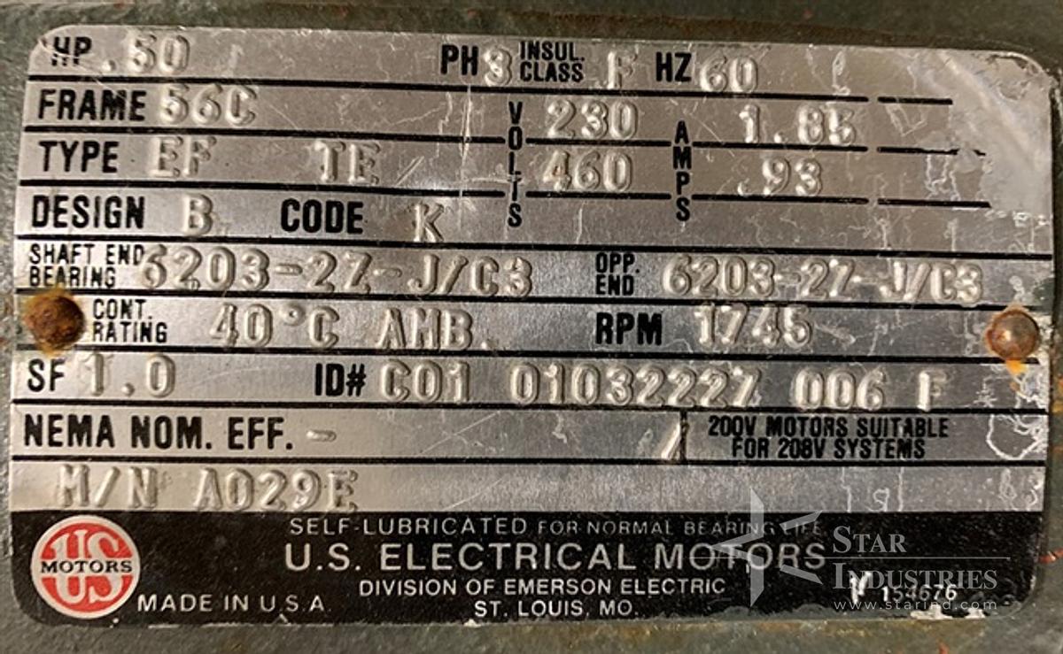 Used 1/2 h.p. Peristaltic Pump