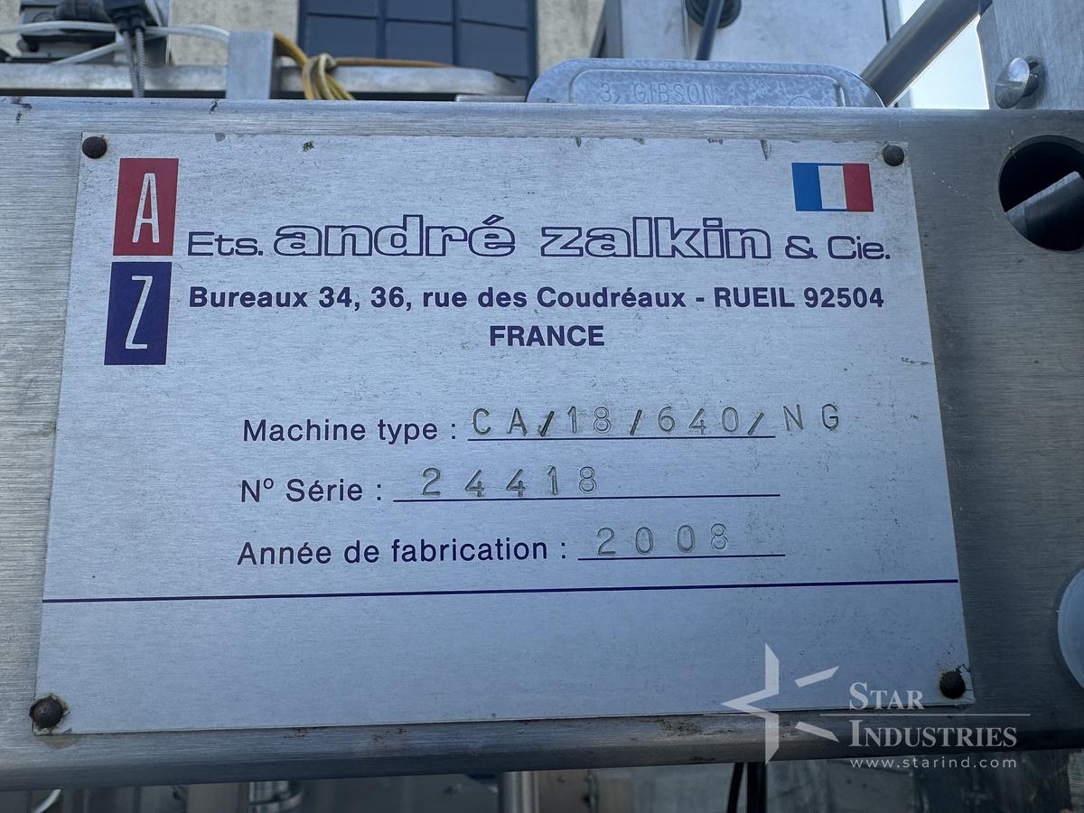 Used Zalkin Rotary Filler/Capper with Feeder