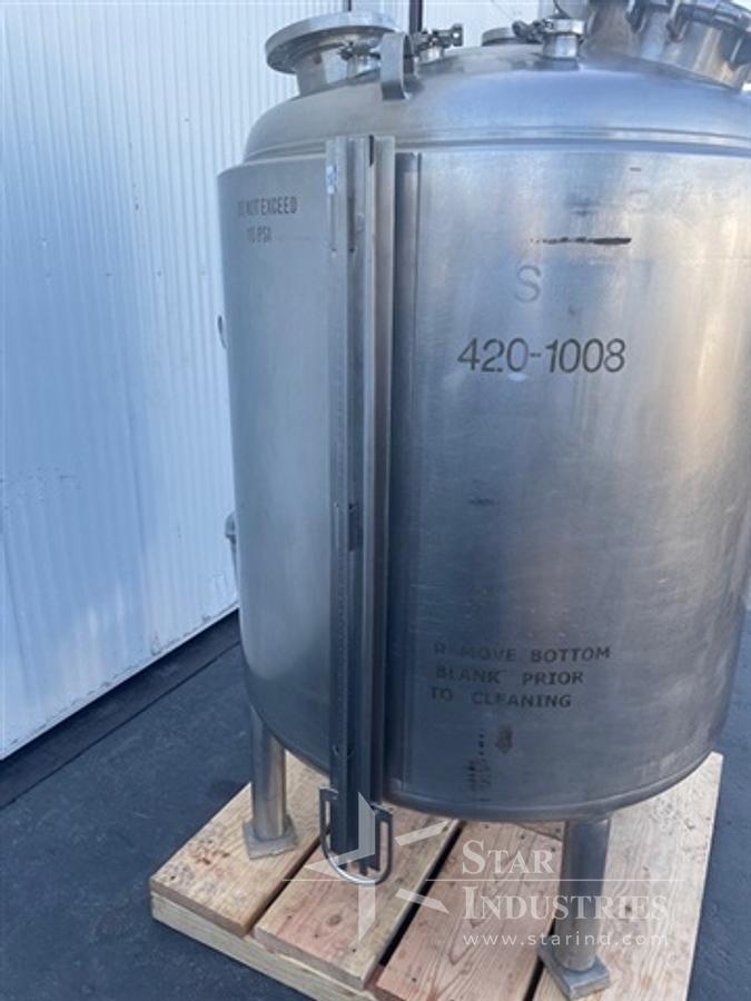 Used 850 liter Mueller S.S. Jacketed Tank