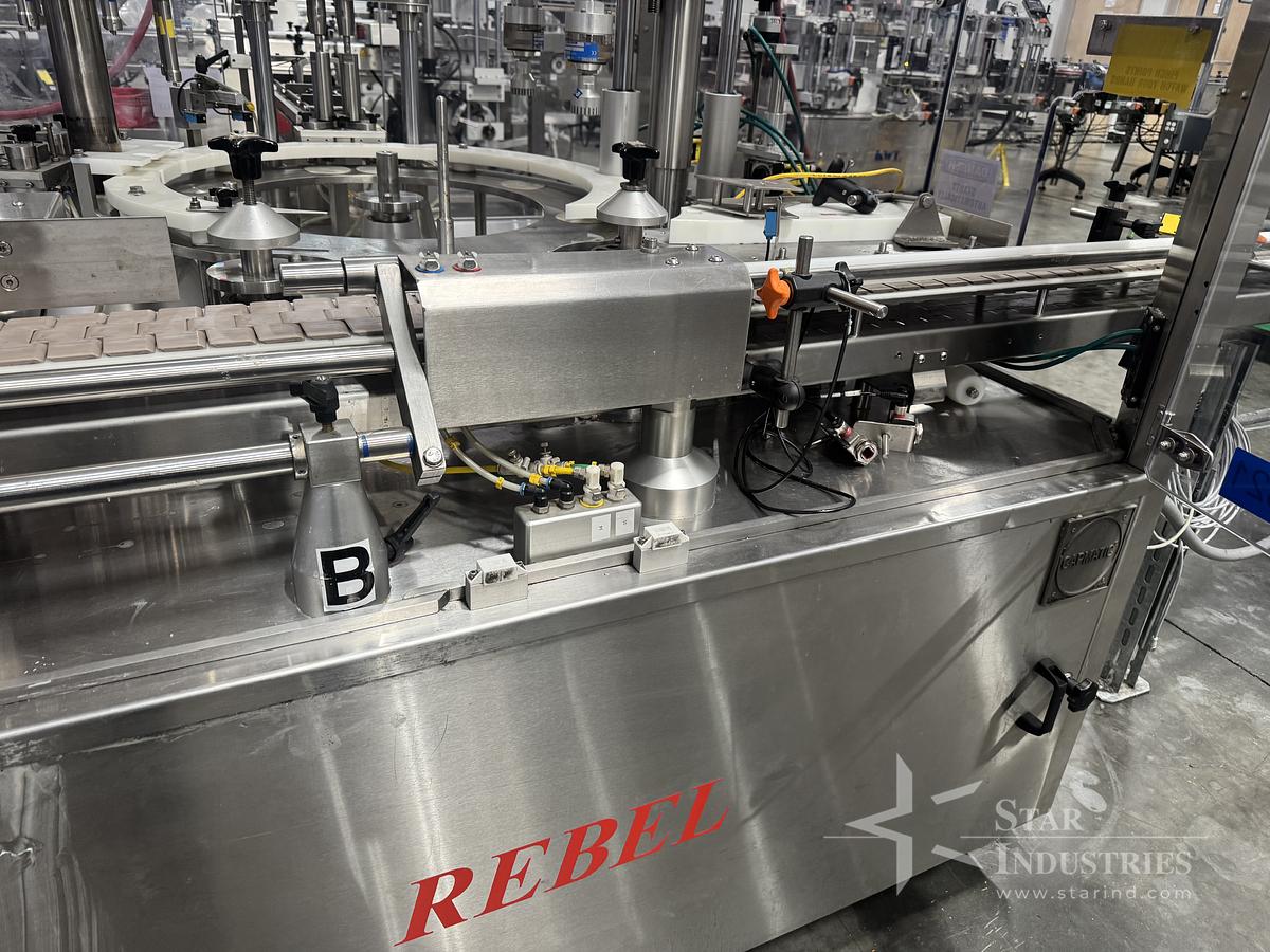 Used Capmatic Model Rebel Monoblock Capper for pumps, with multiple change parts
